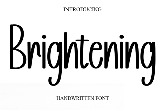 Brightening: A Sweet, Cursive Font for Joyful Designs