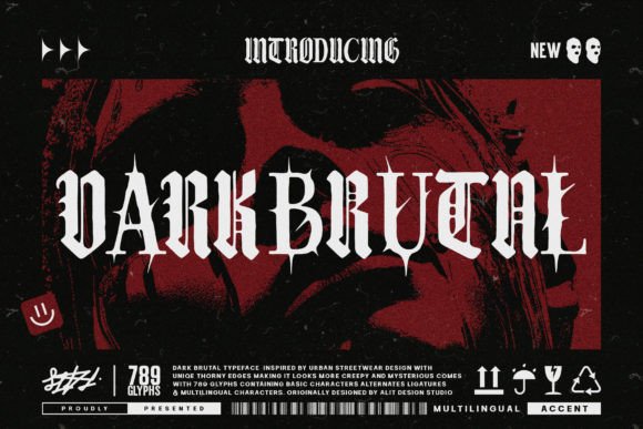 Dark Brutal Typeface: The Unapologetic Blackletter for Bold Branding