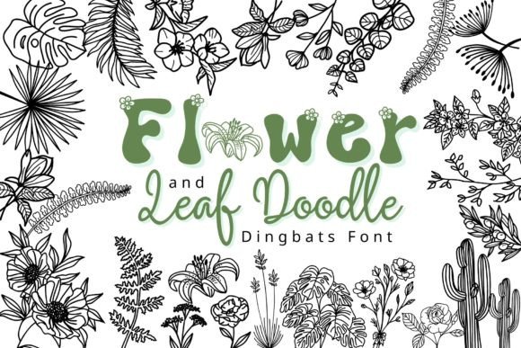 Flower and Leaf Doodle: A Whimsical Touch for Modern Design