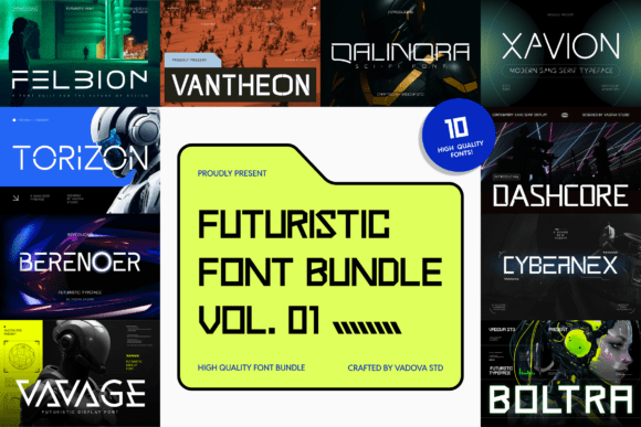Futuristic Bundle Vol.01: High-Tech Type for Modern Brands