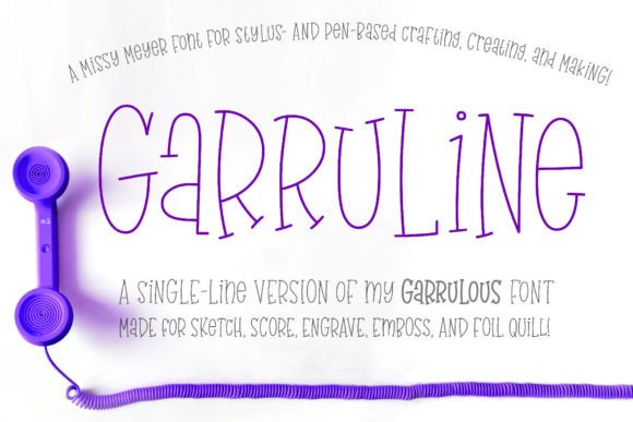 Garruline (Single Line): A Serif Font for Sketch Pens and Foil Quill