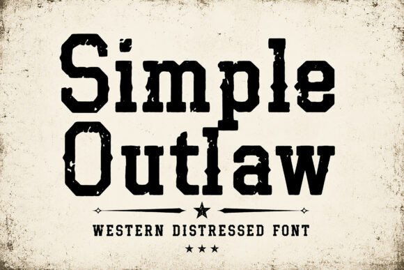 Simple Outlaw: A Bold Western Display Font