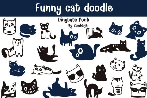 Unleashing Feline Whimsy: The Funny Cat Doodle Font Guide